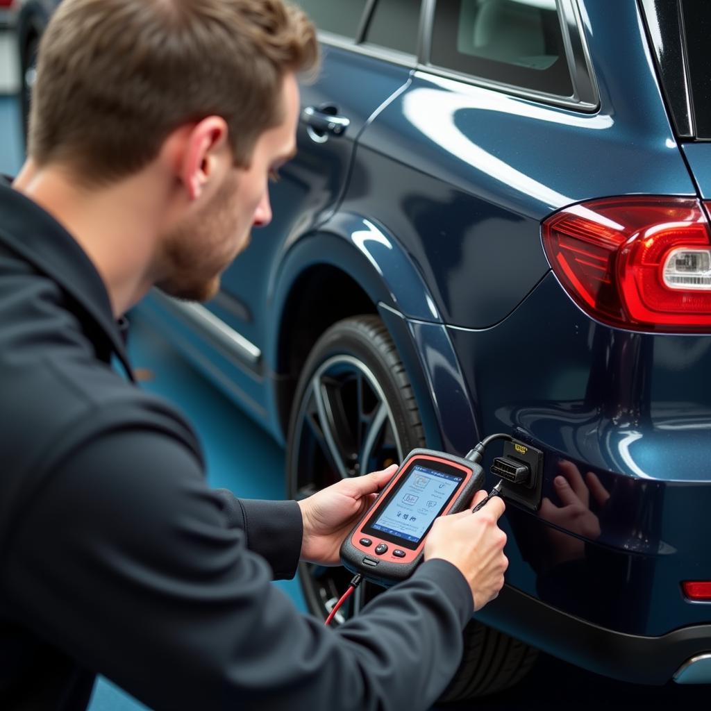 Car diagnostic process at Quick Fit Chorley