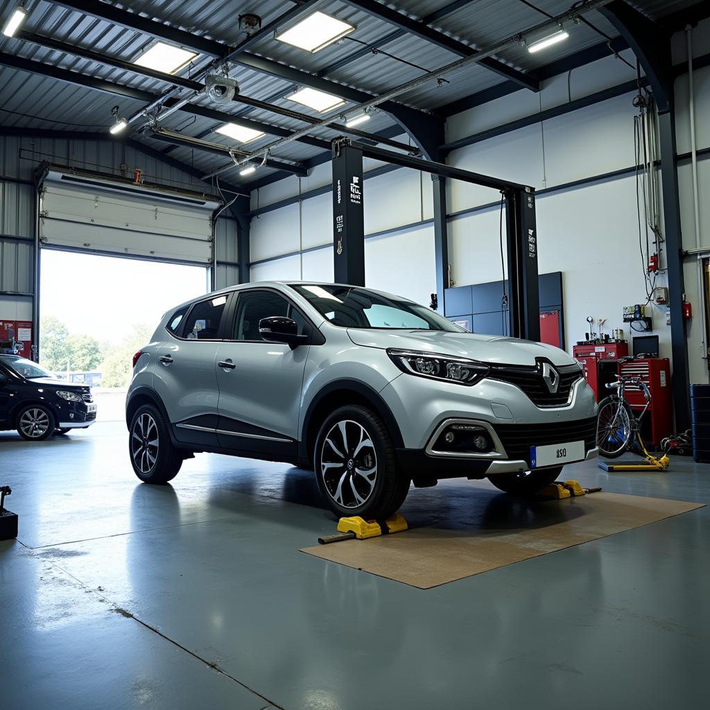 Renault Car on Lift Aylesbury Garage