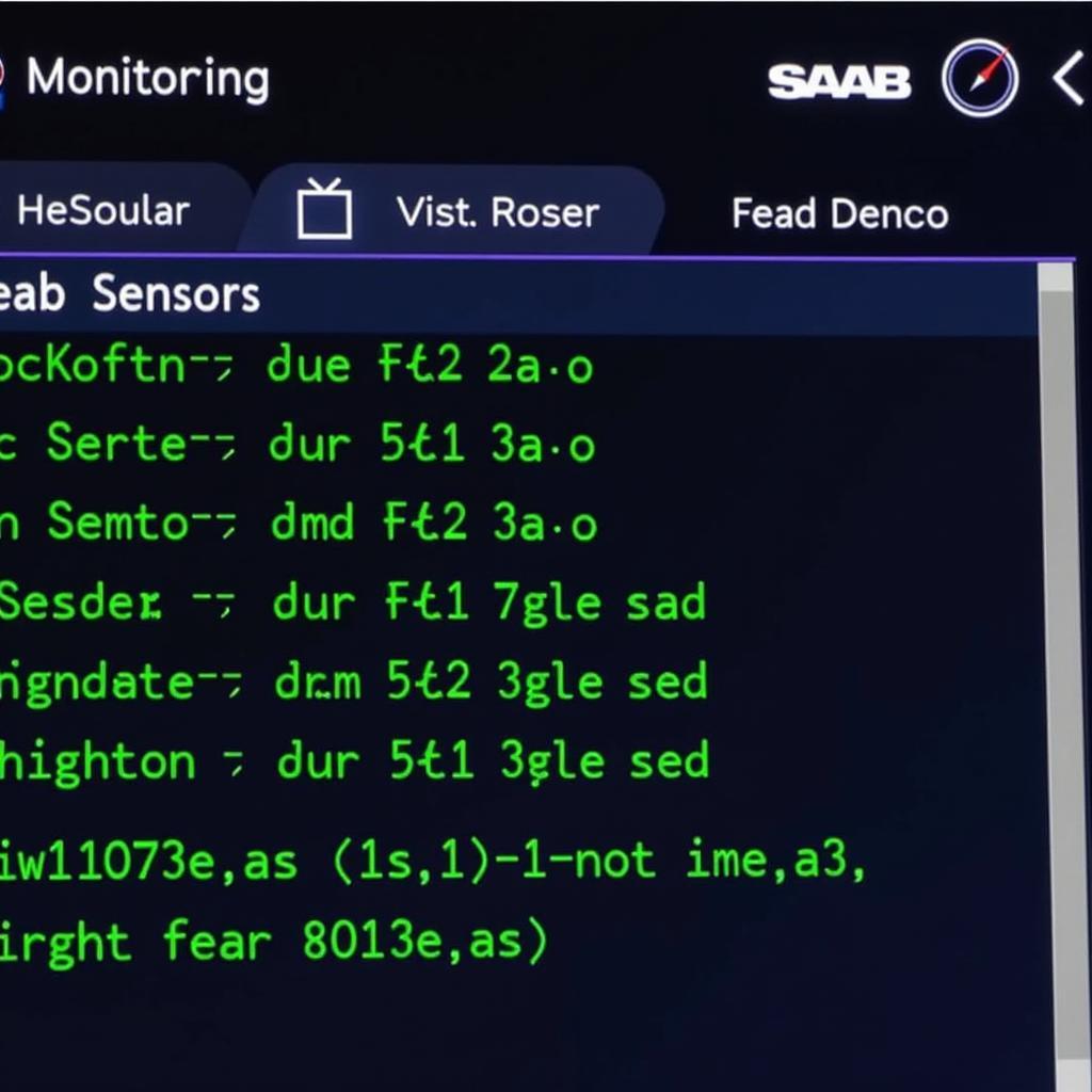 Live Data Stream on Saab Diagnostic Interface