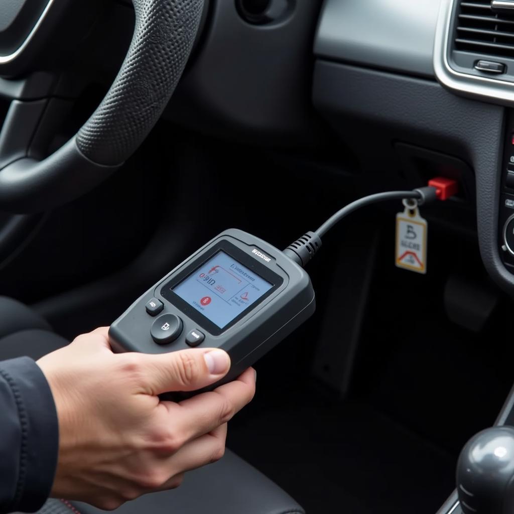 Connecting a diagnostic tool to a Skoda vehicle