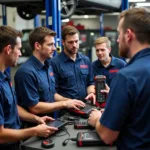 Mechanics Participating in Snap-on Diagnostic Training