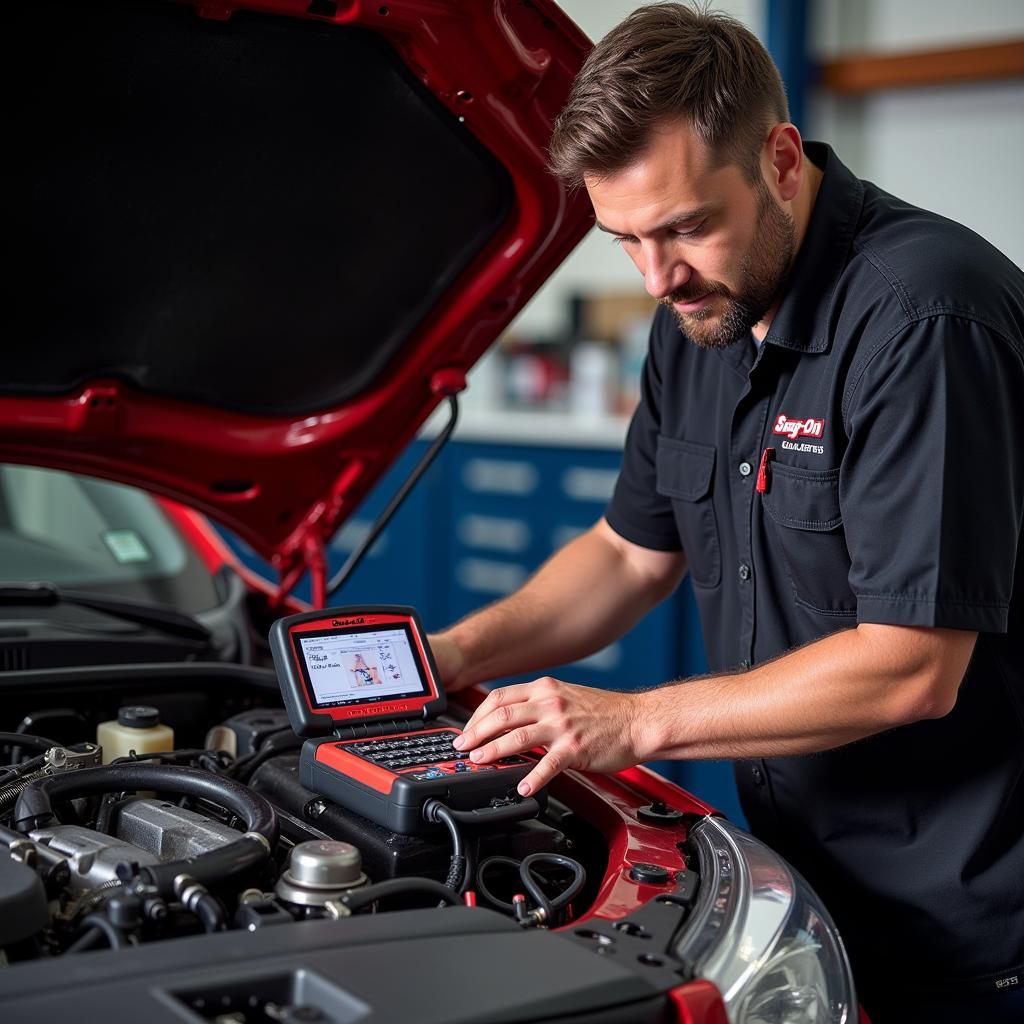 Snap-on Tool in Use - Workshop