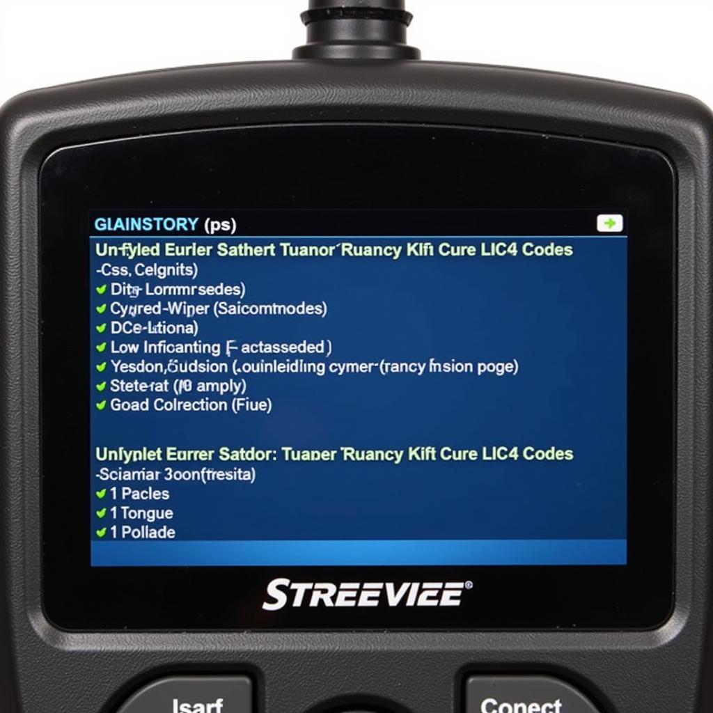 Streetwize Diagnostic Tool Displaying Chevrolet Captiva Error Codes