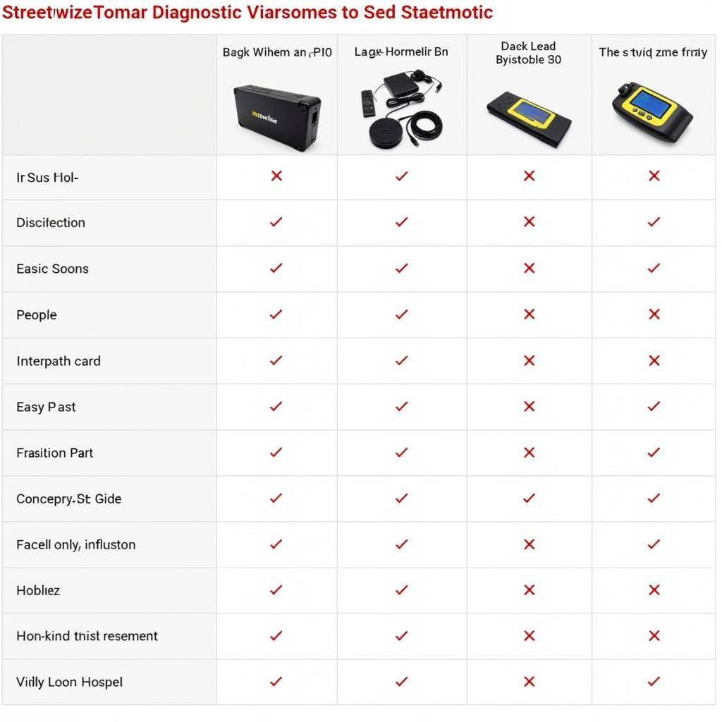 Streetwize Diagnostic Tools Comparison