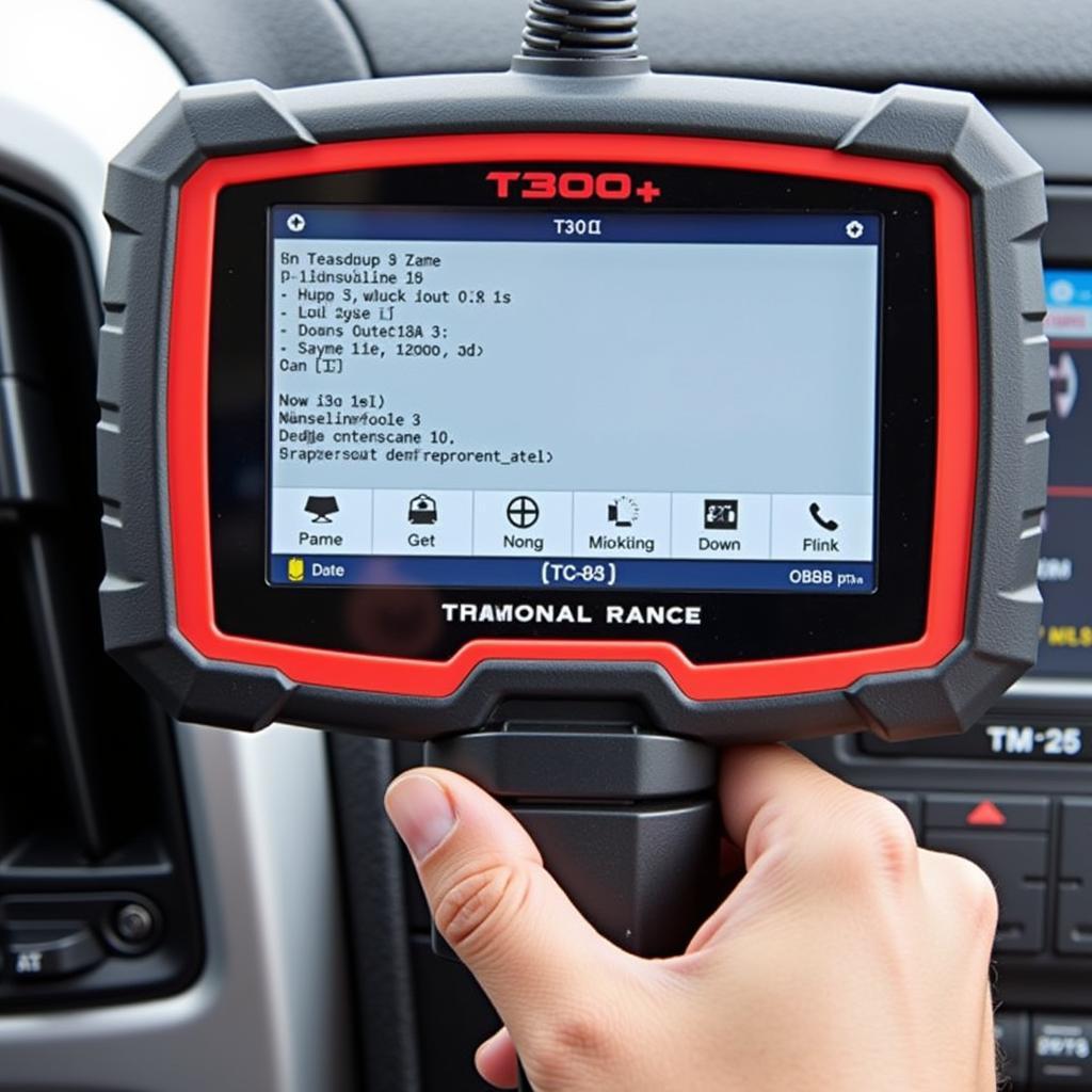 T300+ Car Diagnostic Tool in Action