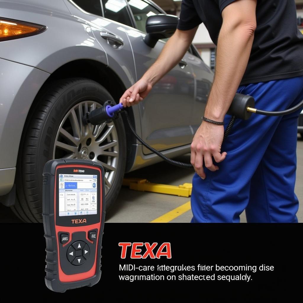 Texa Diagnostic Tool in Use