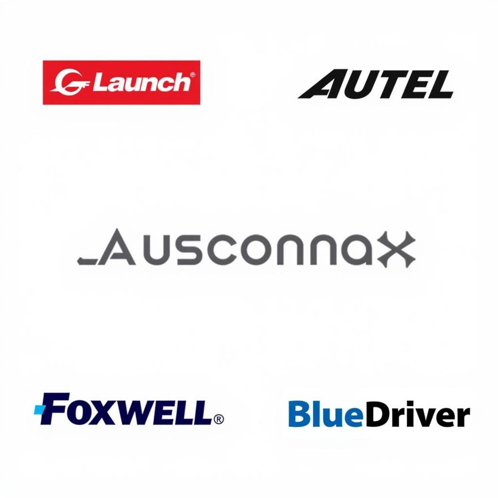 Car Diagnostic Tool Brands Logo Collage