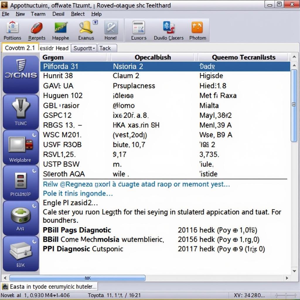 Toyota Diagnostic Software Interface