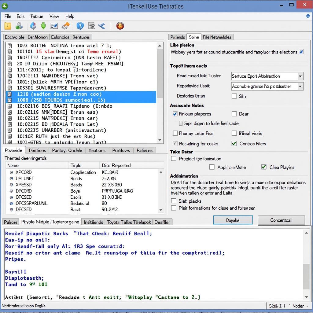 Toyota Diagnostic Software Interface