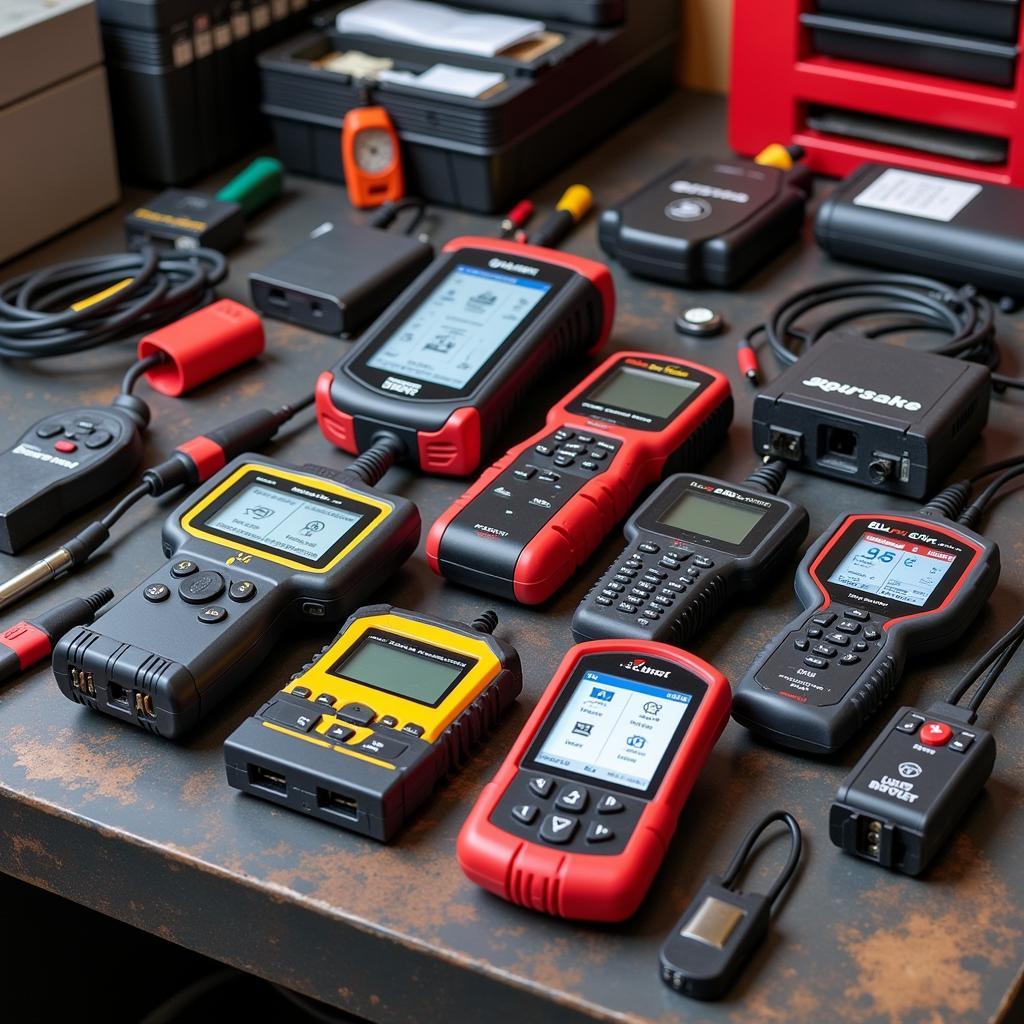 Various types of car diagnostic tools