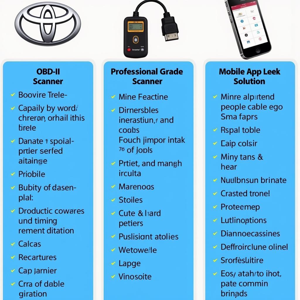 Various Toyota Scanners