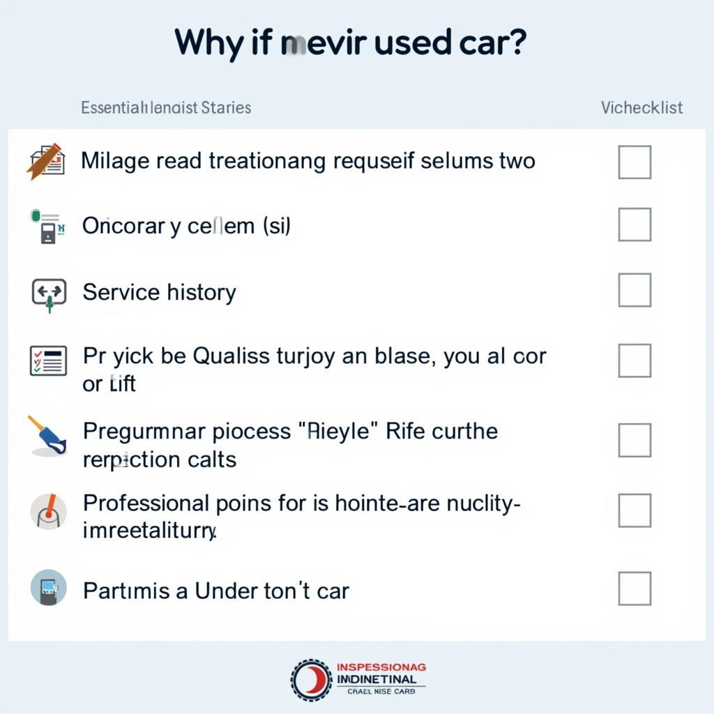 Used Car Inspection Checklist