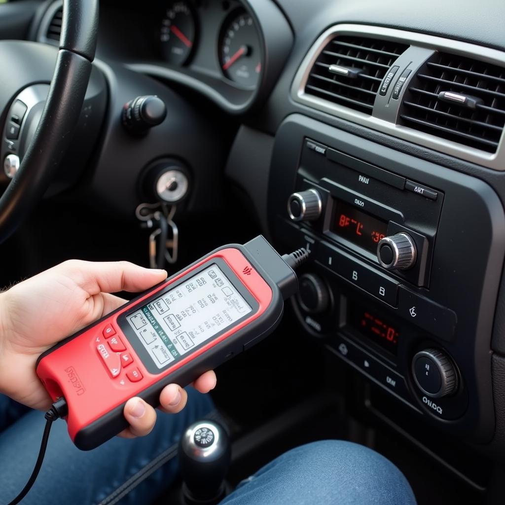 Using an OBD2 Scanner on a Car