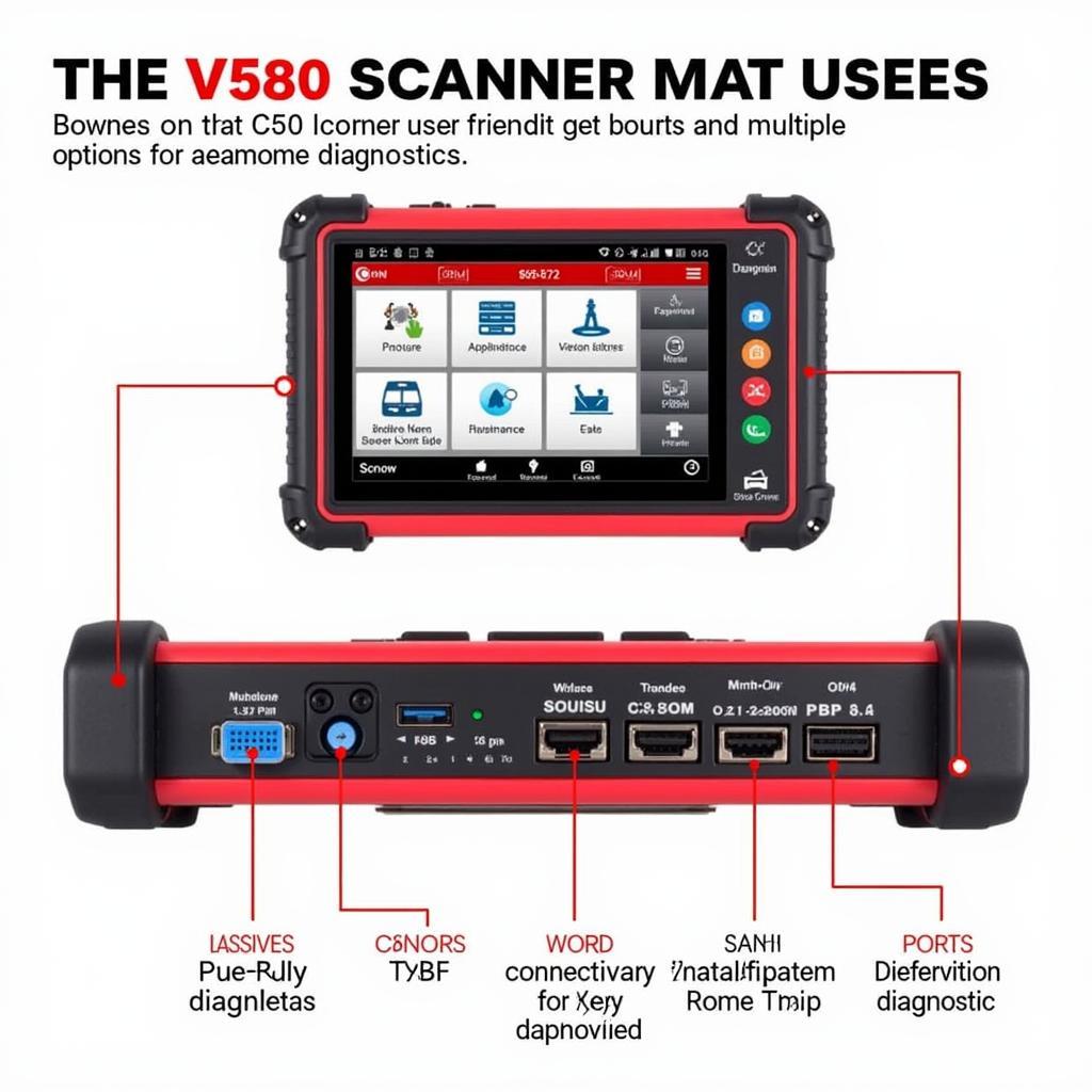 V580 Professional Internet Update Advanced Car Diagnostic Scanner