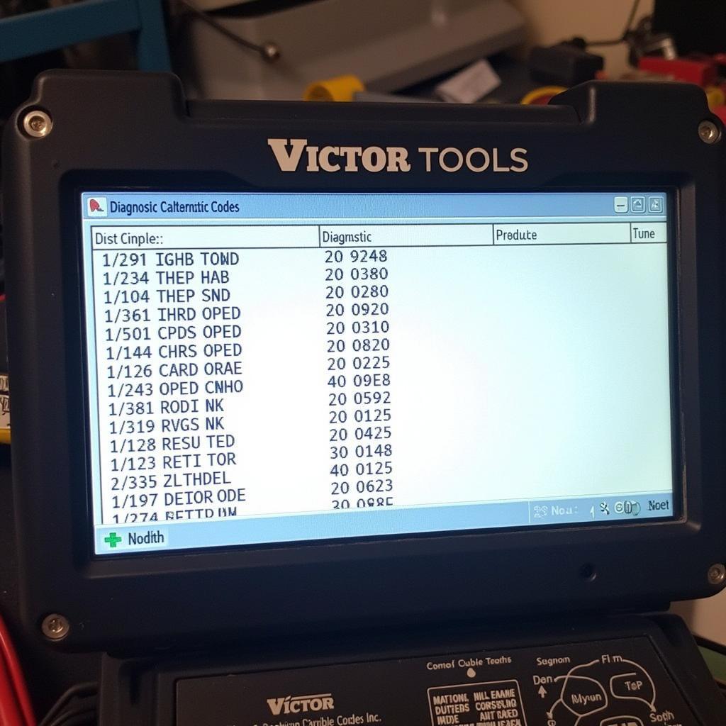 Victor Tools Reader Displaying Diagnostic Codes