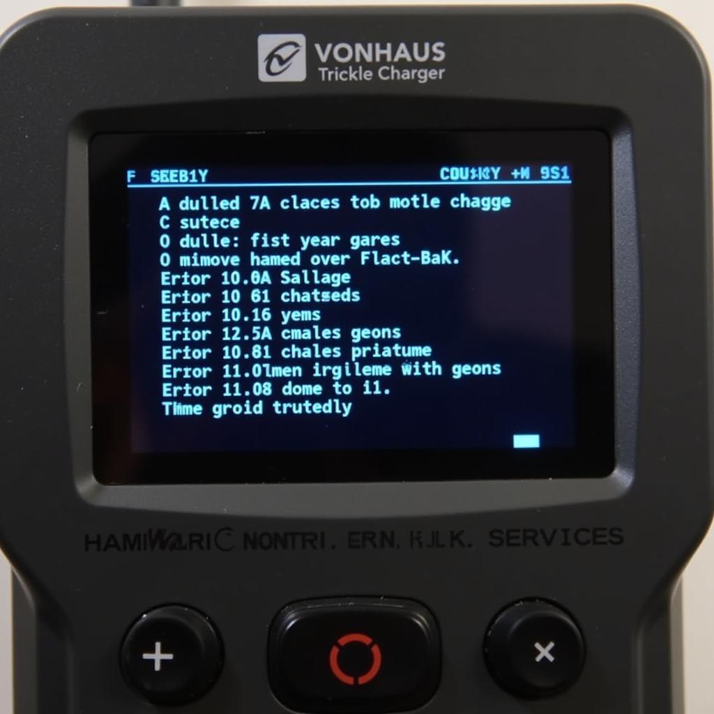 Vonhaus 7A Charger Display Showing an Error Code