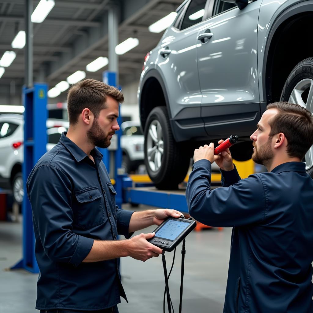 Car diagnostic service at a garage in Weston Super Mare