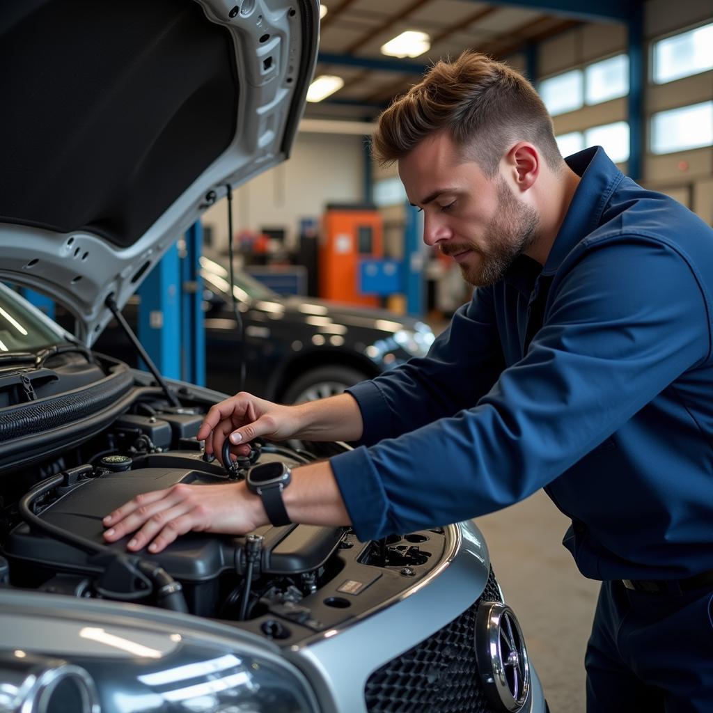 Car Inspection at Wythall Garage