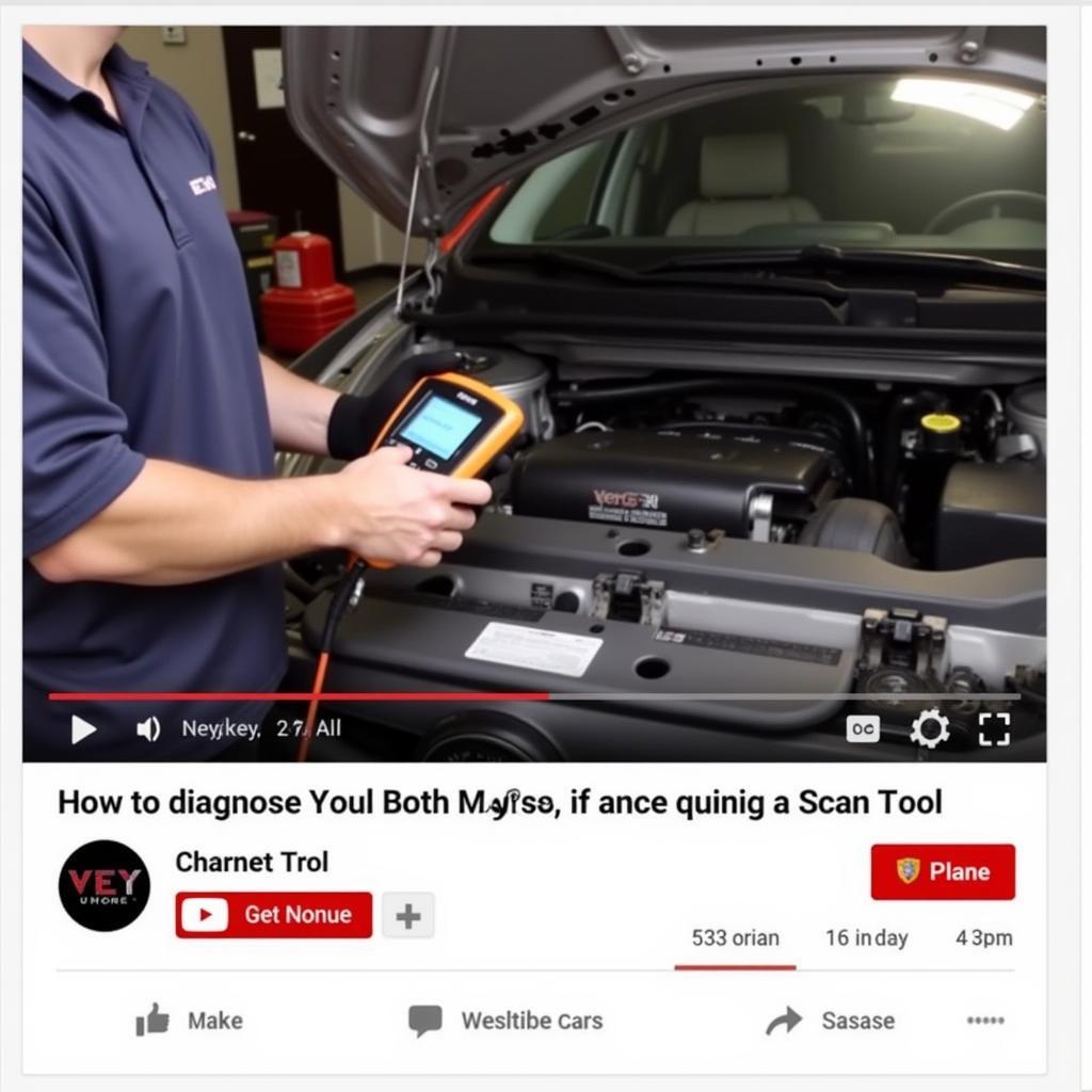 Following a YouTube Car Diagnostic Tutorial