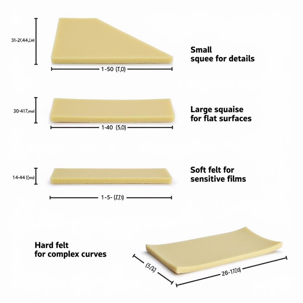 Different Types of 3M Felt Squeegees for Car Vinyl Wrapping