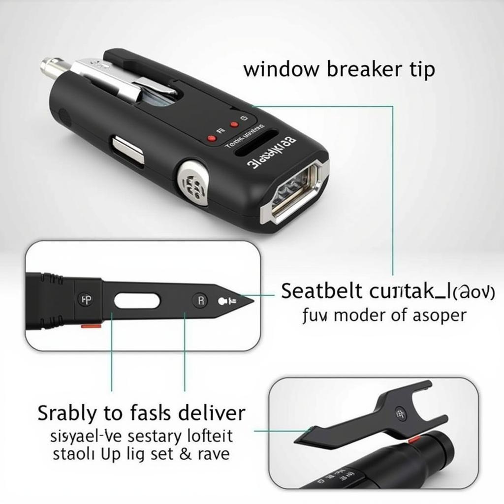 7-in-1 Car Charger with Integrated Emergency Tools