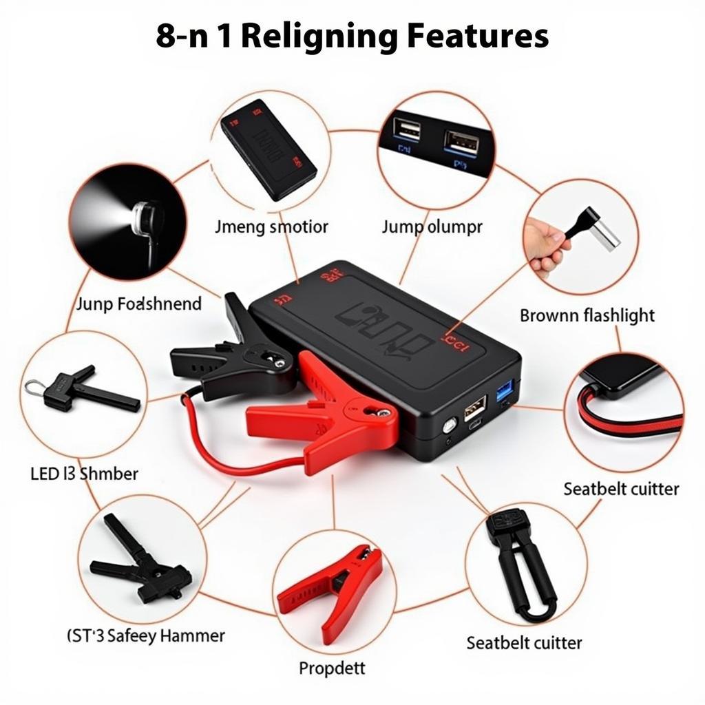 8-n-1 Car Charger Power Bank Key Features