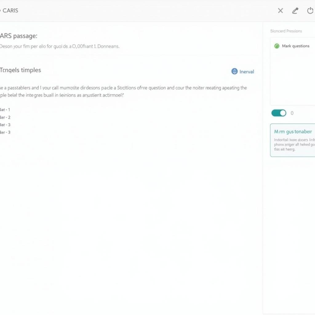 AAMC CARS Diagnostic Tool Interface