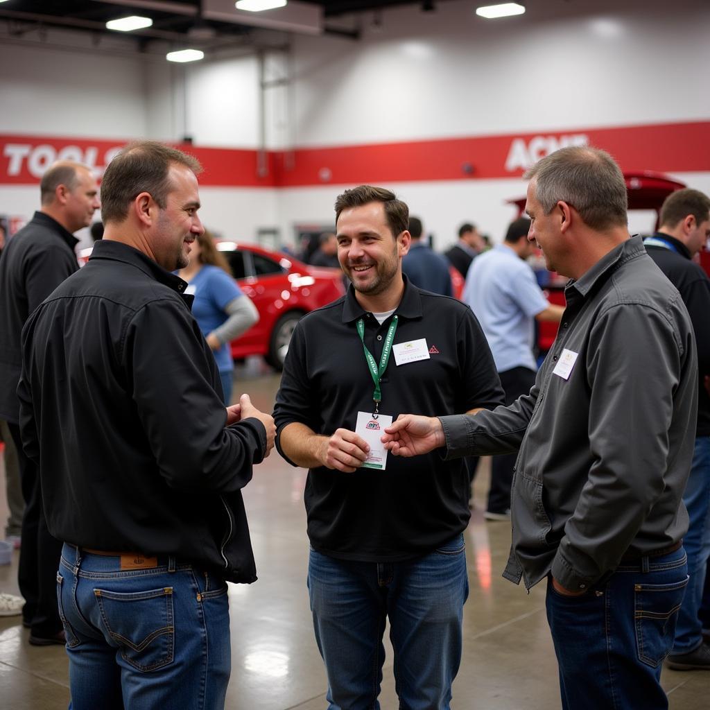 Networking at the Acme Tools Car Show