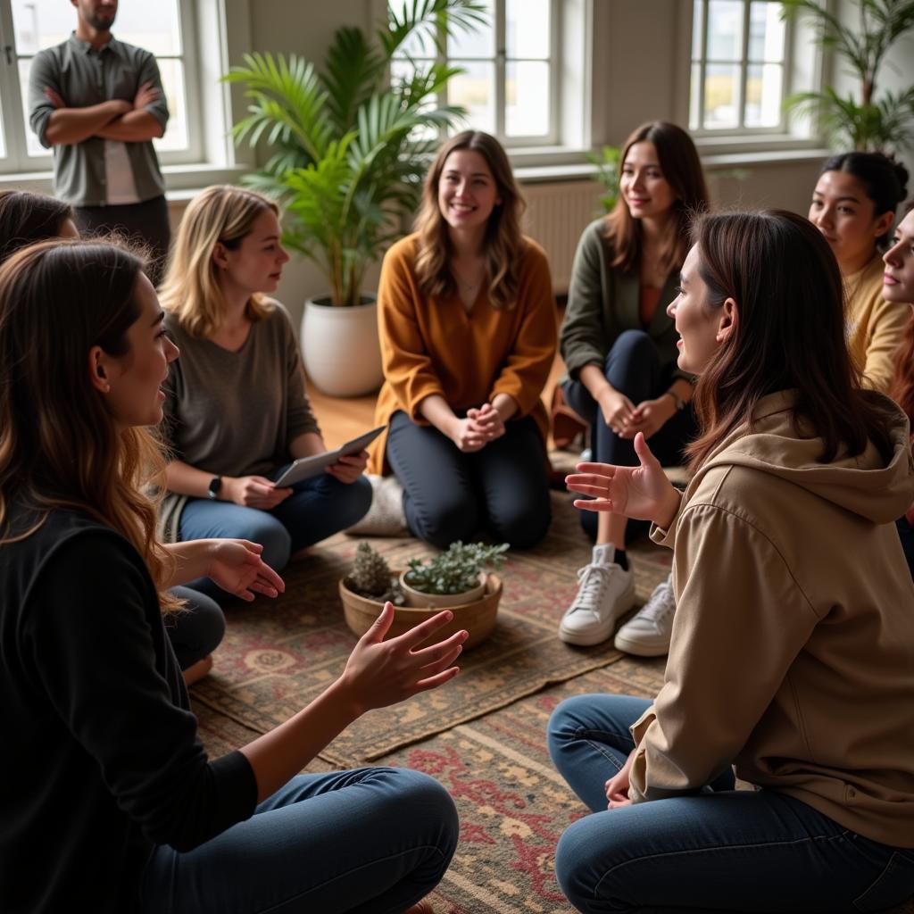 Activists Meeting in a Support Group