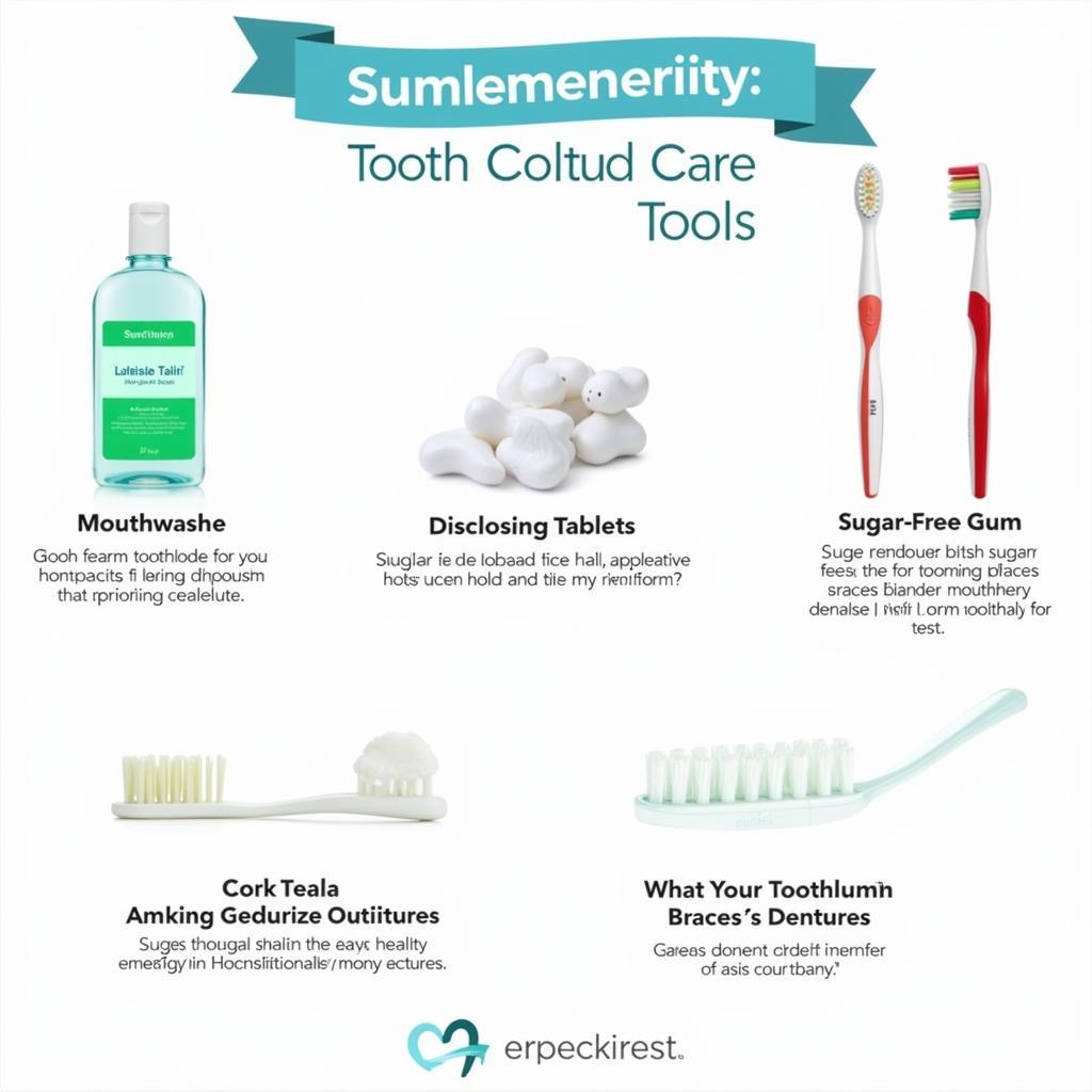 Supplementary tooth care tools for enhanced oral hygiene