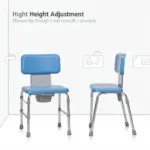 Adjustable Height DN7060 Shower Chair