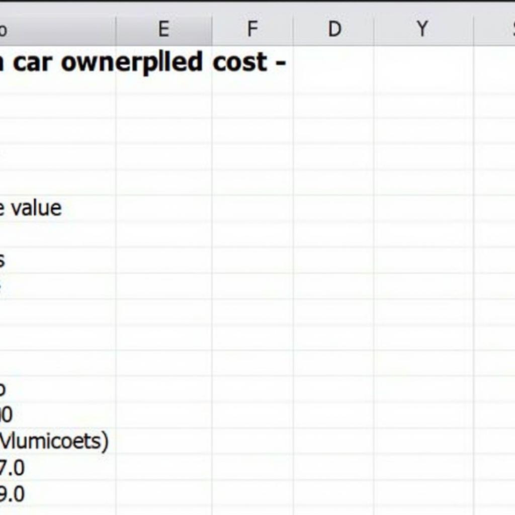 Advanced Car Cost Comparison in Excel