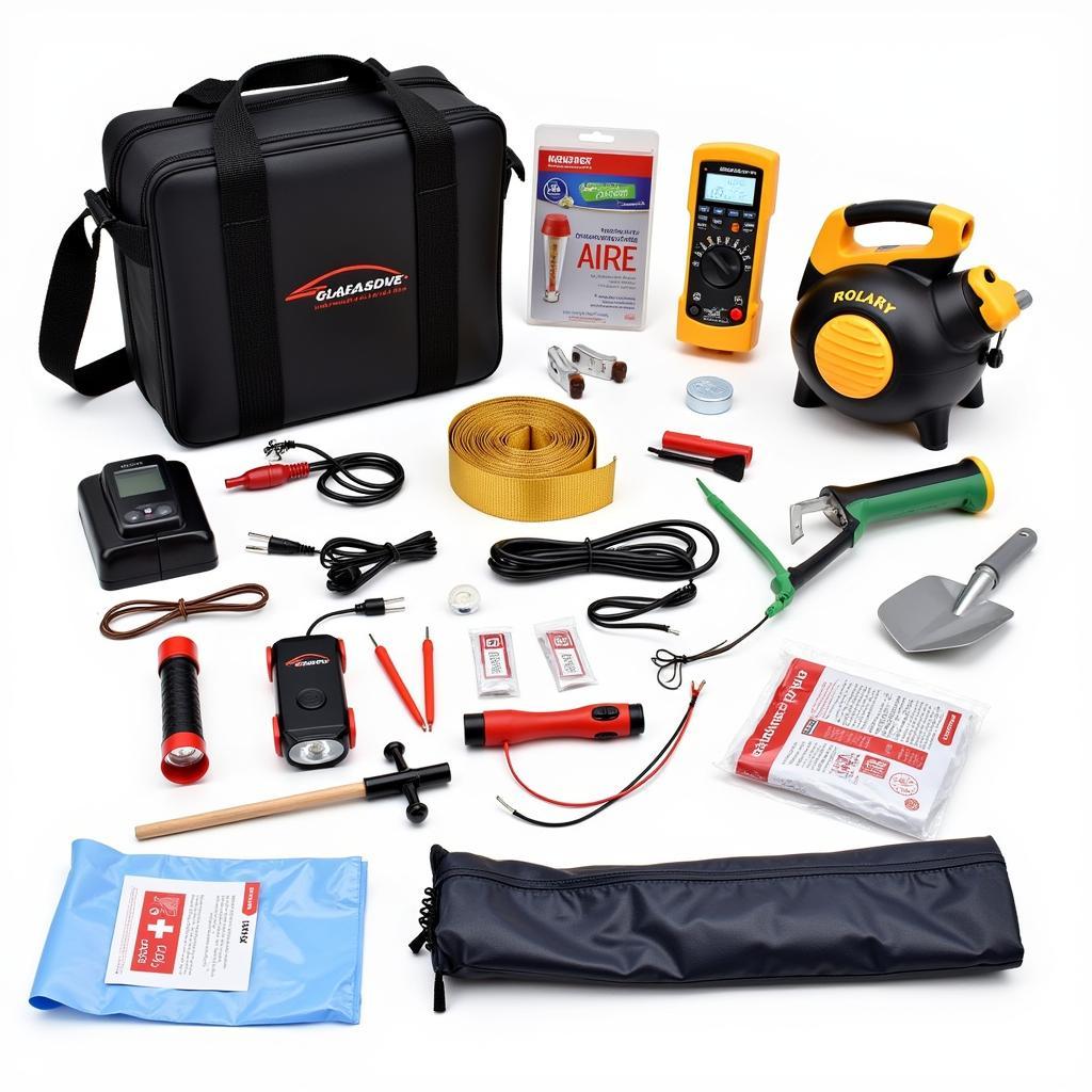 Advanced Car Roadside Tool Kit Components