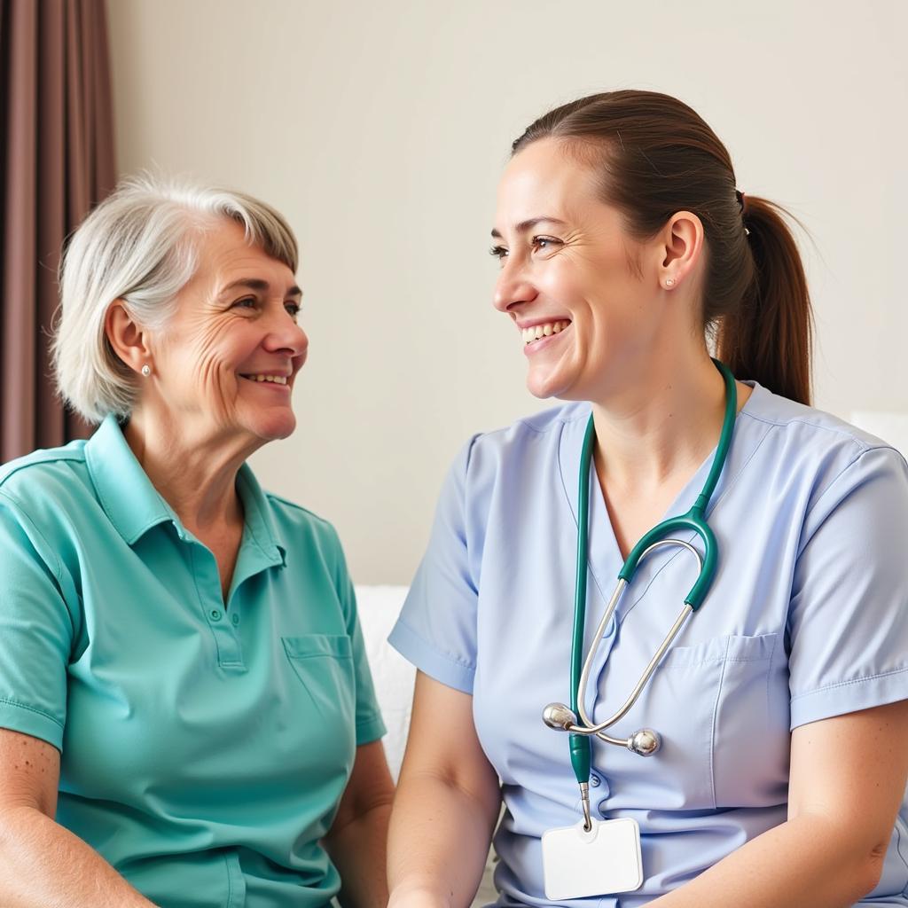 Aged Care Resident Receiving Personalized Care