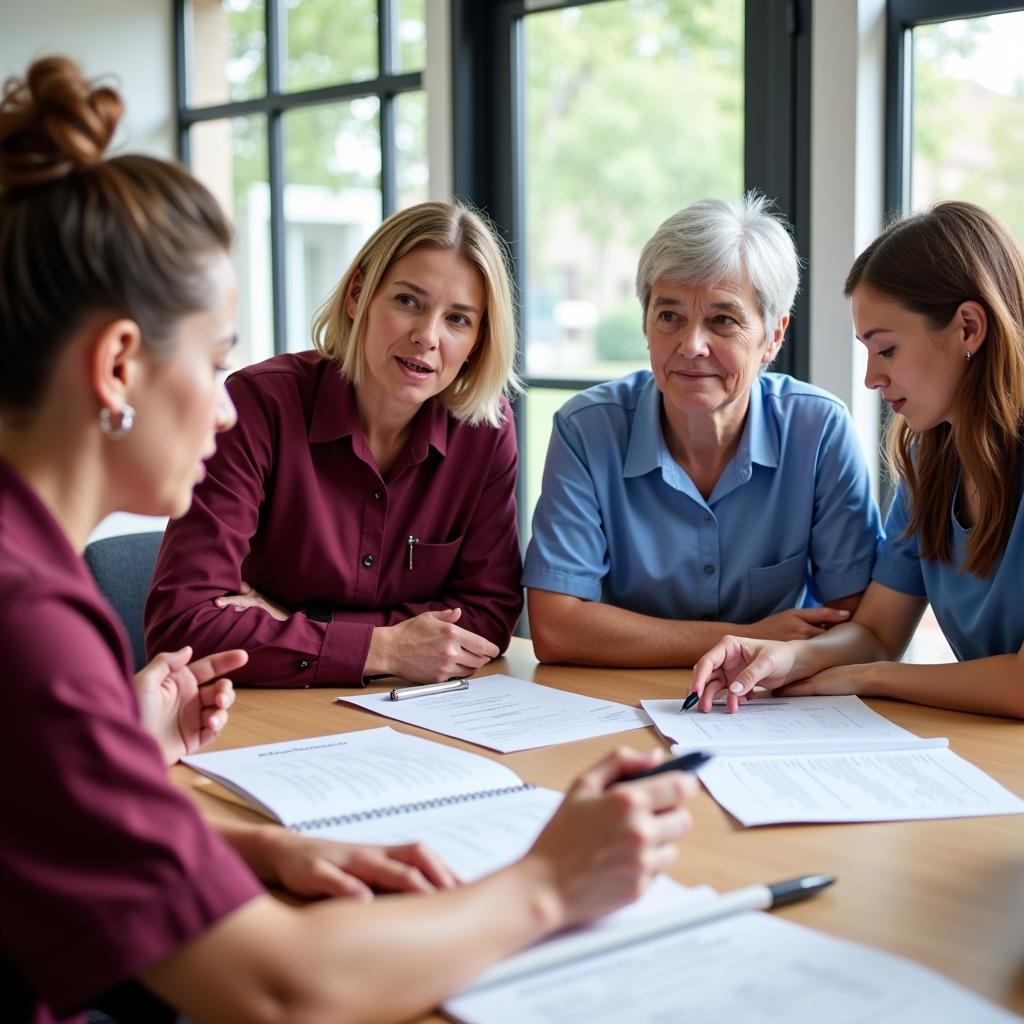 Team Meeting for Aged Care Self-Assessment