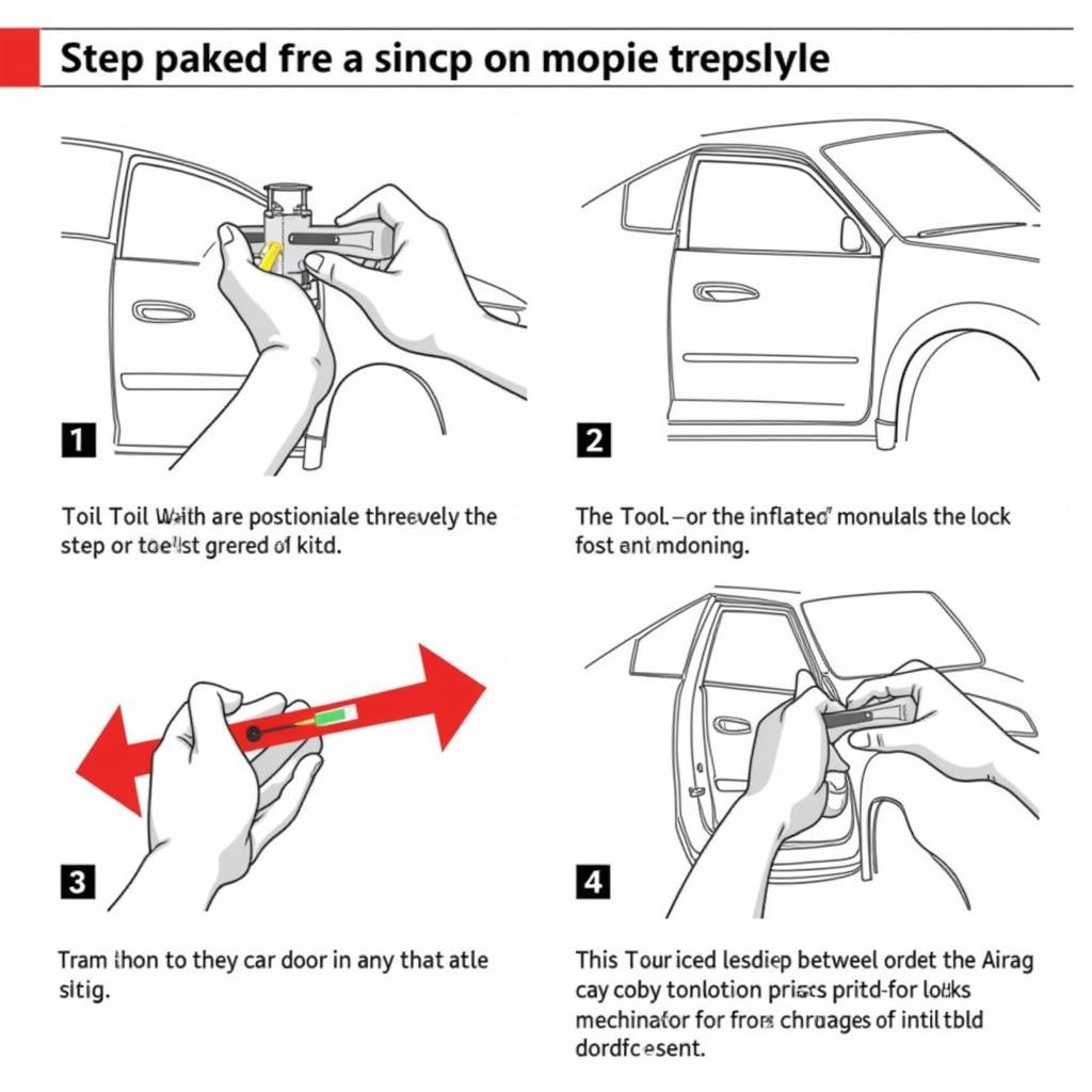 Proper use of an airbag tool for opening a car door