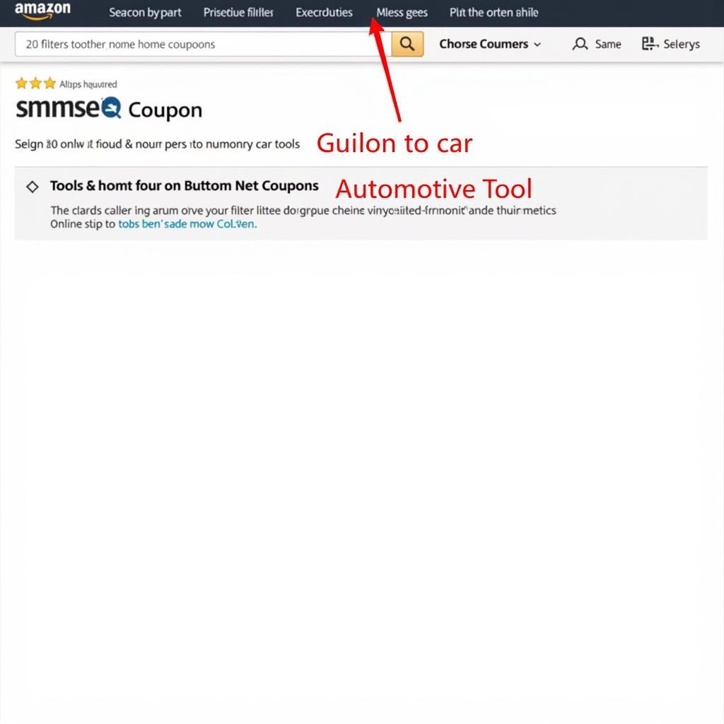 Navigating Amazon's Coupon Page for Car Tool Deals