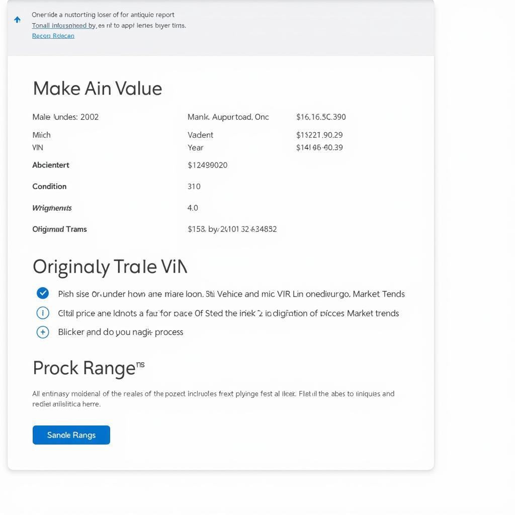 Antique Car Valuation Report