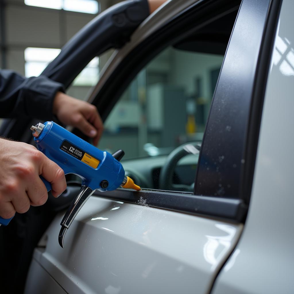 Applying Adhesive with Applicator Gun