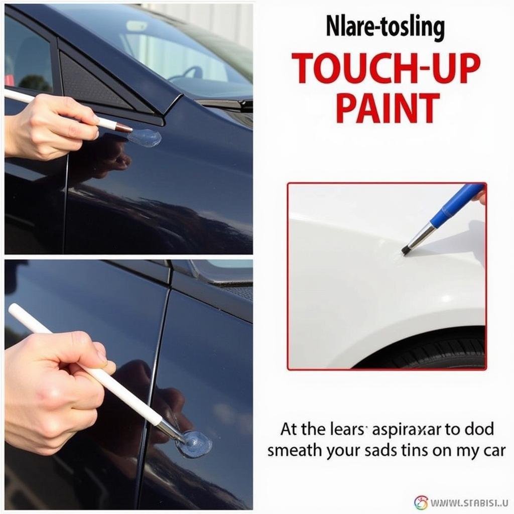 Applying Touch-up Paint on a Car Scratch