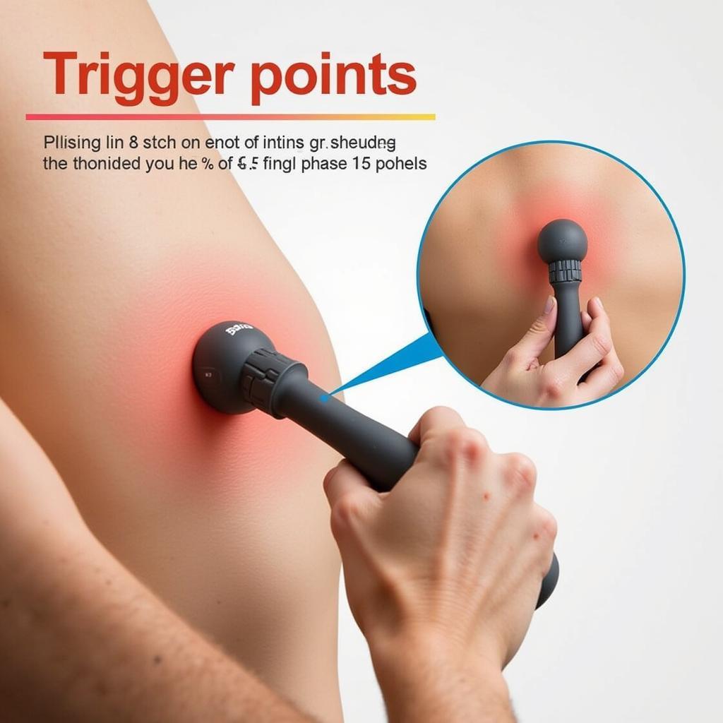 Person using the Armaid self-massage tool to target trigger points in their back