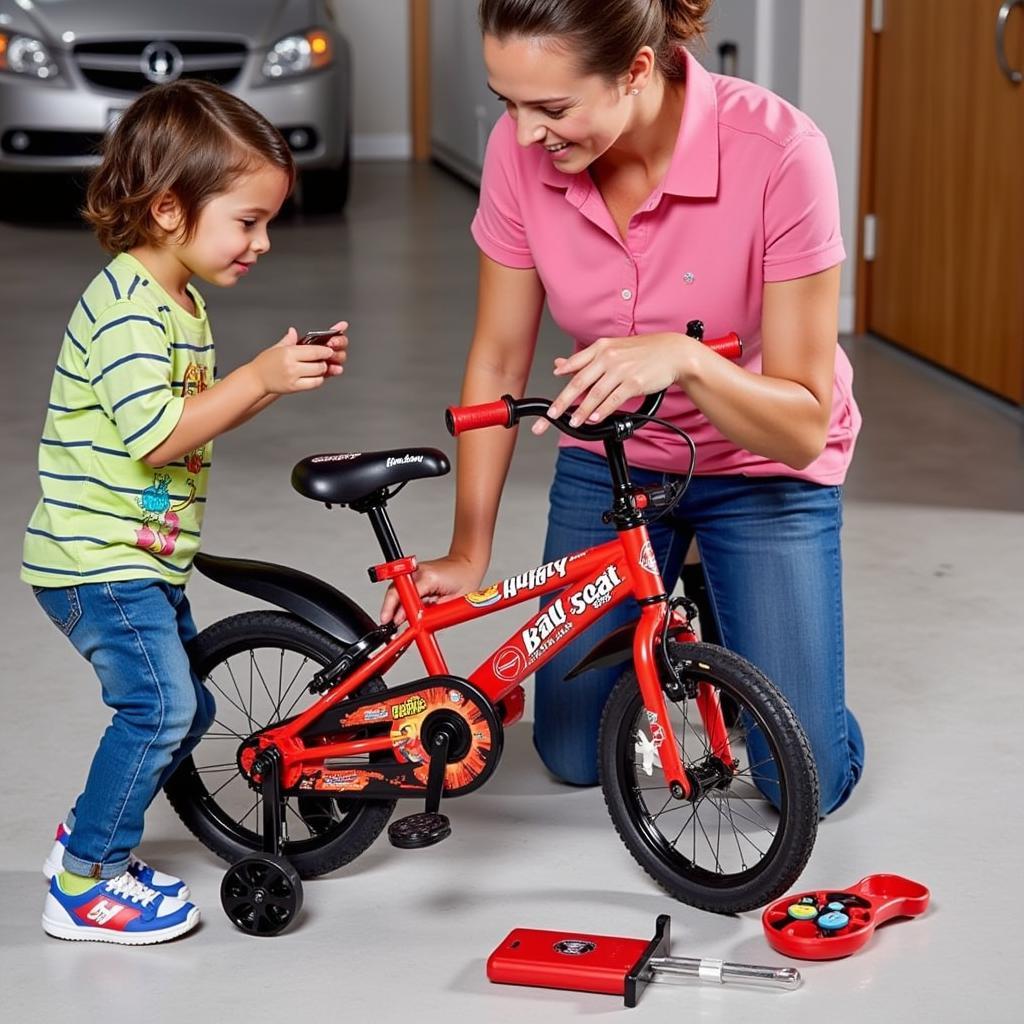 Assembling the 12-Inch Huffy Disney Cars Bike Using the Included Tool Kit