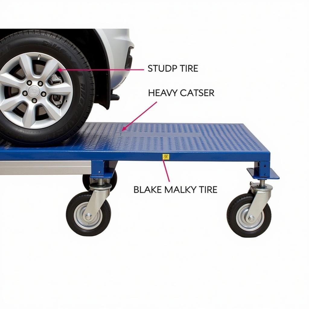 Close-up View of ATD 7466 Car Dolly