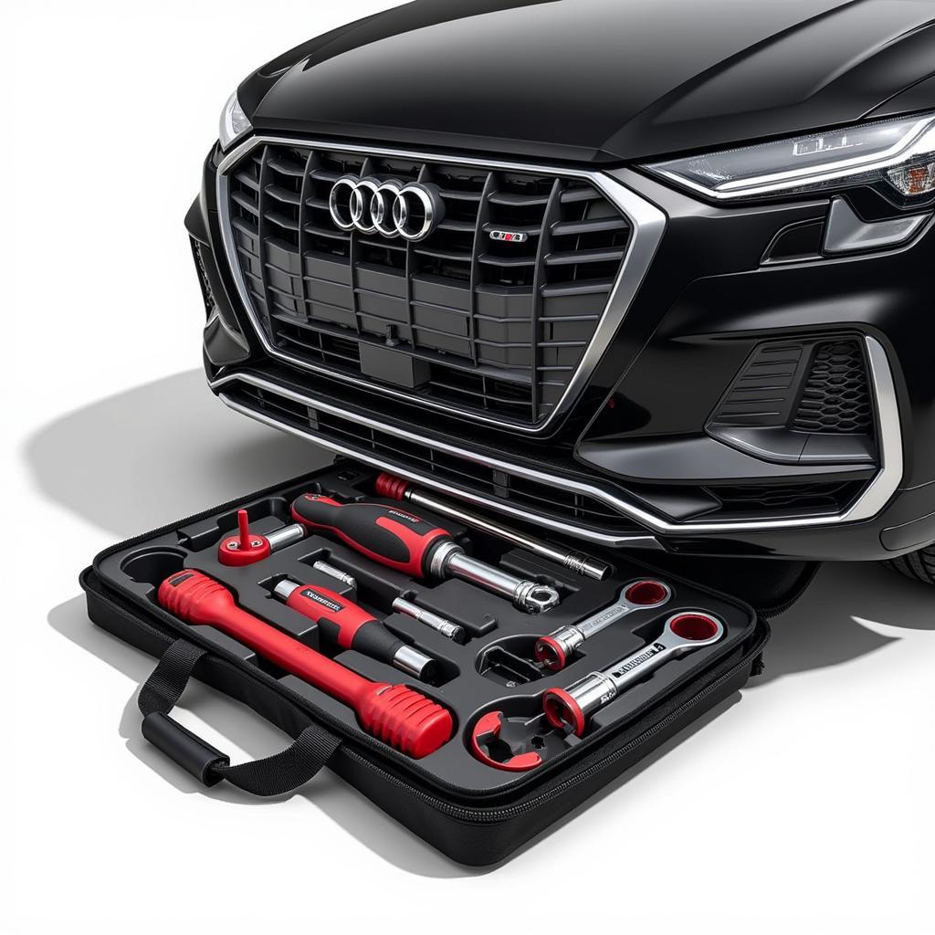 Organized Audi Car Tool Kit Storage