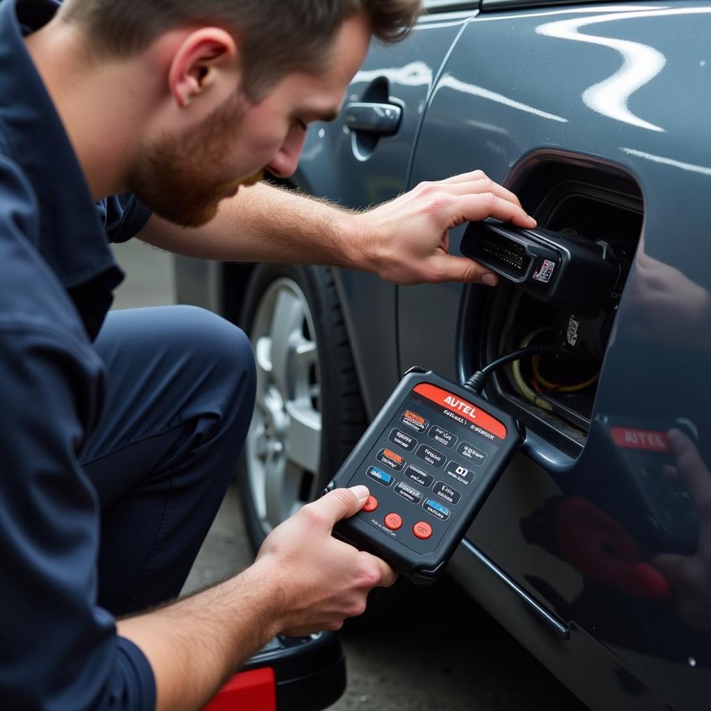 Autel Car Programming Tool in Use