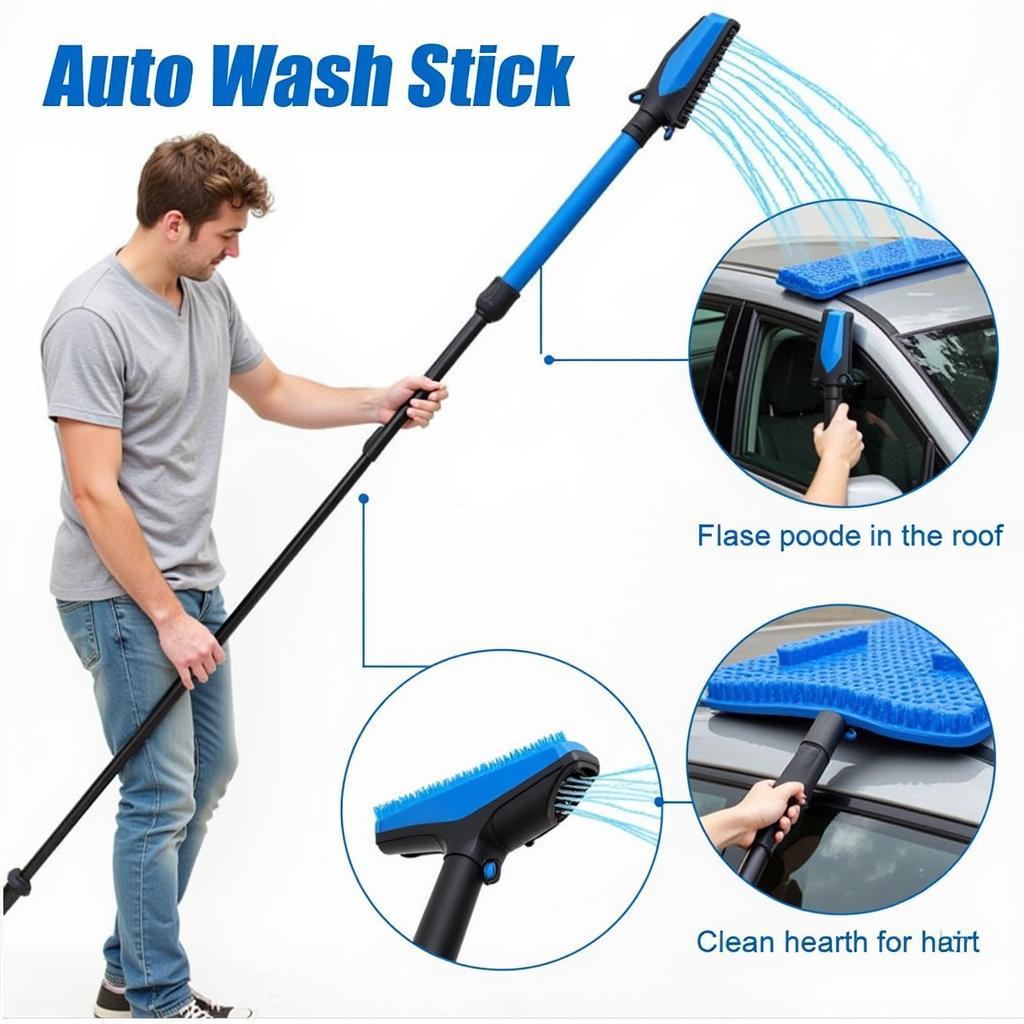 Cleaning a Car with an Auto Wash Stick