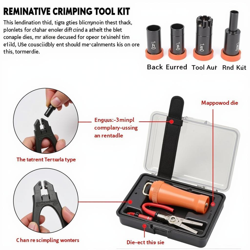 Automotive Crimping Tool Kit with Interchangeable Dies