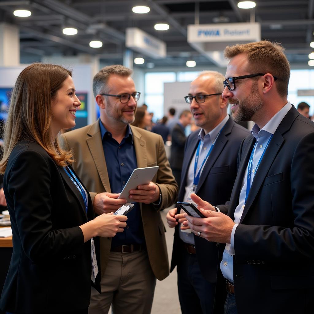 Automotive Professionals Networking at a Conference