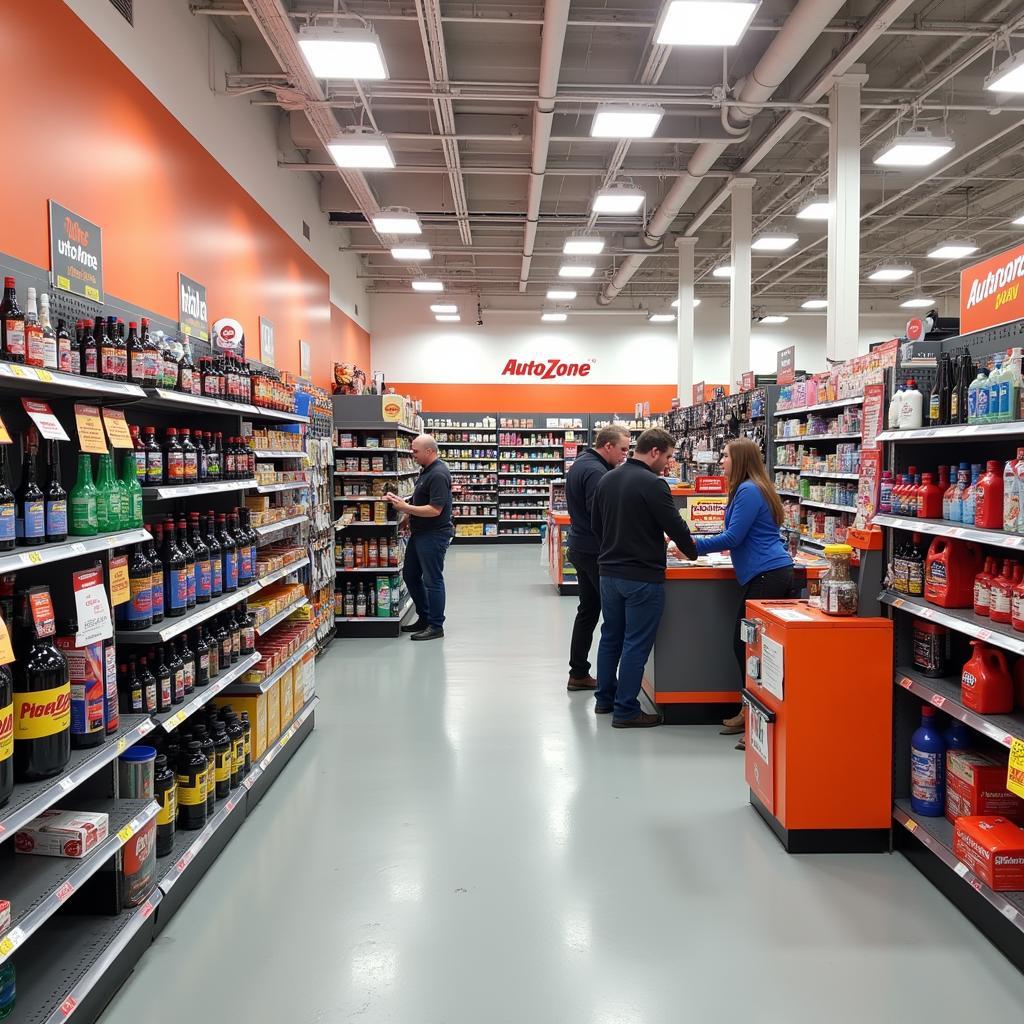 Inside an Autozone Store