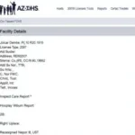 AZDHS Child Care Licensing Tool Facility Details Page